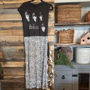 The Beatles band boho bohemian upcycle dress